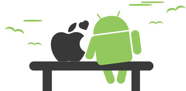 Apple and Android Apple and Android